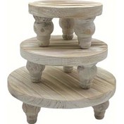 Resim Willowhaven Retro Beyaz Vintage Ahşap Tepsi Seti Çiftlik Mutfak Dekorasyonu Retro Beyaz 