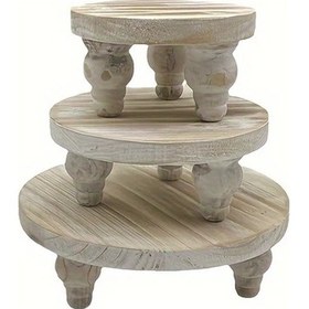 Resim Willowhaven Retro Beyaz Vintage Ahşap Tepsi Seti Çiftlik Mutfak Dekorasyonu Retro Beyaz 