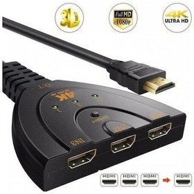 Resim 4K Hdmi Switch Çoklayıcı Çoğaltıcı 3 Port Ultra Hd 