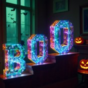 Resim Gösterişli Stil LED Marquee Harfler ve Sayılar - USB ve Pil Kutusu Çift Güç Seçeneği, Düğün, Parti, Doğum Günü ve Çeşitli Tatiller (Noel, Cadılar Bayramı, Paskalya, Sevgililer Günü) için Çok Renkli Işıklı Dekor, Tüy Yok, 1 Parça 