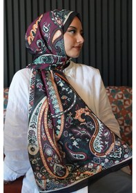 Resim Afvente Damla Motif Desen Bordo Soft Pamuk Şal Çok Renkli 