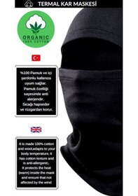 Resim Motosiklet Balaklava Termal Kar Maskesi Kayak ve Sporcu Maskesi 