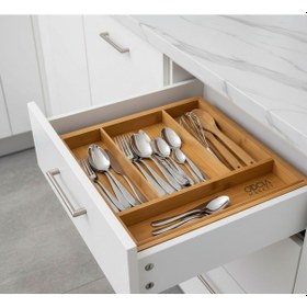 Resim "bambu 5-7 Bölmeli Sürgülü Kaşıklık" Bambu 