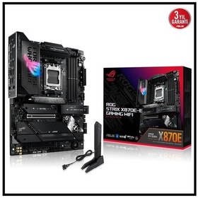 Resim Asus Rog Strıx X870e-e Gamıng Wıfı, 4xddr5, 5xm.2, Hdmı, Dp, Type-c, Pcıe 5.0, 2xwi-fi 7, Bluetooth 