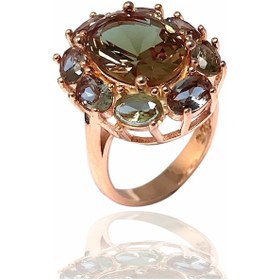 Resim Elips Model Rose Zultanit Taşlı Gümüş Yüzük - 505613500 