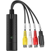 Resim Hombey Usb 2.0 Video/audio Yakalama Adaptörü, Ntsc/pal Desteği, Dvd Kayıt, Plug&play, Windows Uyumlu Siyah Plastik Cihaz 
