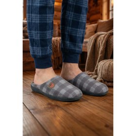 Resim Gezer Erkek Kışlık Rahat Taban Ev Bahçe Terlik 