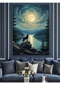 Resim Ahşap Tablo Anatomik Kalpten Çıkan Çiçek Dalları 