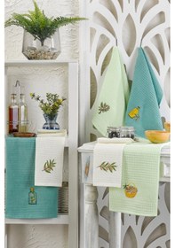 Resim Formeya 6'lı Mutfak Kurulama Bezi Waffle Desen 40x60 Cm 6 Adet Mint 