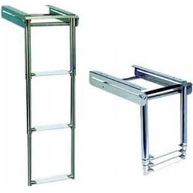 Resim Platform Altı Kızaklı, Paslanmaz Merdiven 3 Basamak 