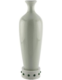 Resim Mikasa Moor Yeşil Noktalı Porselen Vazo 15x45cm Beyaz 