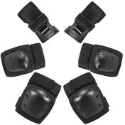 Resim 6'sı 1 Arada Çocuk/yetişkin Dizlik Dirseklik Bileklik Spor Koruyucu Ekipman Seti Bisiklet Kaykay Paten Çok Renkli Çok Renkli 