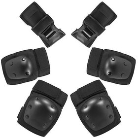 Resim 6'sı 1 Arada Çocuk/yetişkin Dizlik Dirseklik Bileklik Spor Koruyucu Ekipman Seti Bisiklet Kaykay Paten Çok Renkli Çok Renkli 