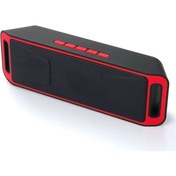 Resim Taşınabilir Kablosuz Açık Bluetooth Hoparlörler Bas Stereo Ses Subwoofer Fm Radyo Mp3 Çalar Bilgisayar Akıllı Telefonlar Için USB Tf | Taşınabilir Hoparlörler (Kırmızı) 