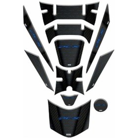 Resim Gogo Tank Pad Seti Honda Pcx 2018-2020 Model Karbon Mavi Yazılı 1 