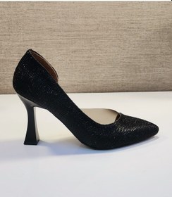 Resim Zenne Stiletto Ayakkabı Siyah Simli SİYAH SİMLİ 
