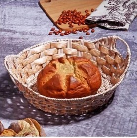 Resim Kosova Spt188 Yuvarlak Hasır Ekmek Sepeti 30 Cm Kahve 