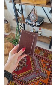 Resim EFE DERİ Kapaklı Deri Dikişli Araç Ruhsat Kılıfı Kabı Oto Ruhsatlık Araba Ruhsat Koruyucu 