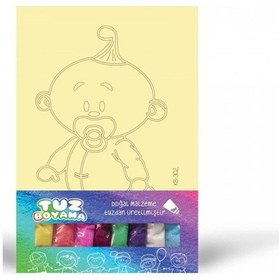 Resim Erkek Bebek Tuz Boyama Oyunu, Eğitici Aktivite, Kum Boyama Oyunu 