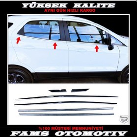 Resim Ford Ecosport Krom Cam Çıtası 6 Prç 2017 ve Üzeri Paslanmaz Çe... 