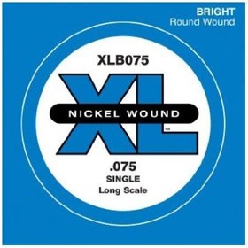 Resim D'Addario XLB075 XL Nickel Wound Bas Gitar Tek Teli ($0.075$ İnç) | Dengeli Alt-Orta Frekanslar, Yüksek Manyetik Çekim Kapasitesi ve Profesyonel Sahne/Stüdyo Kullanımı İçin İdeal 