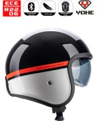 Resim Yohe MOTOR KASKI 880-SHİNY BLACK RED 