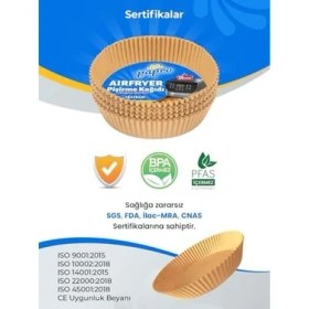 Resim Mcreative Airfryer Pişirme Kağıdı,fritöz Yağlı Kağıdı Tek Kullanımlık Fırın,fritöz Pişirme Kağıdı 25'li 16CM 