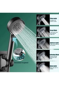 Resim 5 Kademeli Duş Başlığı Siyah Diger 