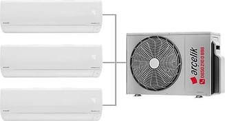 Resim Arçelik Multi Sistem Duvar Tipi 3+1 Inverter 12+12+24 30000BTU Klima ZM30105-121224 