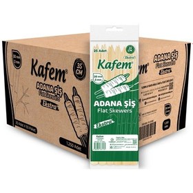 Resim Kafem Adana Çöp Şiş Ekstra 35 Cm 25 Li x 50 Paket Koli 