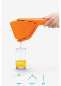 Resim Dreamfarm Fluicer Kolay Sıkmalı Portatif Lime, Limon, Portakal Sıkacağı Turuncu Sıkacak 28 Cm Turuncu 