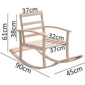 Resim Mobildecoaş Mobildeco Pinokyo Ahşap Çocuk Sallanan Sandalye Koltuğu Sarılan Ş 