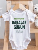 Resim bebeksem Kişiye Özel Baba Zıbın Body %100 Pamuk Babalar Günü Hediyesi. 