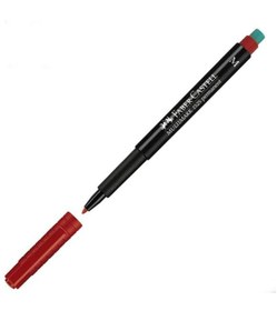 Resim Faber-Castell Asetat Kalemi Permanent M Seri Kırmızı 15 25 21 
