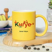 Resim İsme Özel Kuryeler İçin Sarı Kupa Bardak 