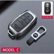 Resim Topshop1 Toyota Prius Camry Corolla Chr Rav4 Çinko Alaşım Anahtarlık C Siyah Gümüş 