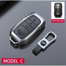 Resim Topshop1 Toyota Prius Camry Corolla Chr Rav4 Çinko Alaşım Anahtarlık C Siyah Gümüş 
