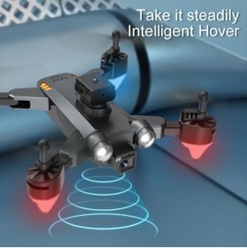 Resim Çift Kameralı Drone Led Işıklı Wifi App Ve Uzaktan Kumanda Kontrollü Quadcopter Katlanabilir Şarjlı 