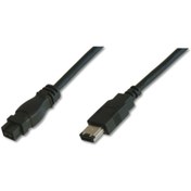 Resim Firewire 800 Bağlantı Kablosu, 9 Pin Erkek - 6 Pin Erkek, 1.8 Metre, Awg: 26/30, Ieee 1394-2008, Ul, Siyah Renk 