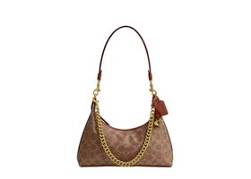Resim Juliet Shoulder Bag 25 In Signature Canvas Brass/Tan Caramel 