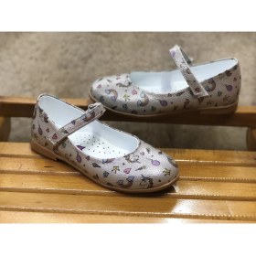 Resim Mini Angel Kız Çocuk Kaymaz Taban Ortopedik Unicorn Desenli Babet Ayakkabı 