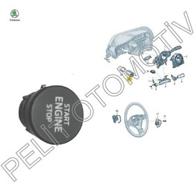 Resim Fabıa Start Stop Düğmesi 3T0905217 5E0905217 6V0905217 