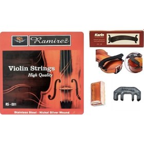 Resim Şenses Müzik Ramirez Keman Tel Seti Karin Keman Yastığı Sustu 