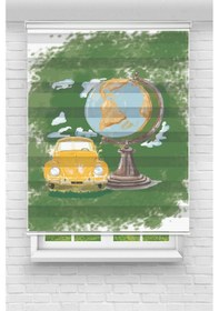 Resim Perdecizade Enxboy Dünya Dijital Baskılı Zebra Perde-cocuk Odası-stor Perde Renkli 