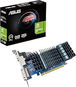 Resim ASUS GeForce GT 710 (2GB DDR3 EVO düşük profilli grafik kartı, sessiz HTPC'ler için, 2 GB, DDR3, 954 MHz) 