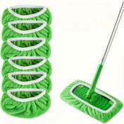 Resim 4 adet Yeniden Kullanılabilir Mop Pedleri - Yüksek Emicilik, Kolay Temizlenebilir Zemin Temizleme Bezleri Islak & Kuru Kullanım İçin, Dayanıklı Toz Mop Başlıkları, Pil Gerektirmez 