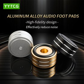 Resim Hoparlör İzolasyon Ayakları Yapıştırıcılar Hoparlörler Ses, Hoparlörler, Subwoofer'lar, Ev Sineması, Pikap DAC Ayak Pedi İçin Kaymaz Kauçuk Halkalı Spike Pedleri 