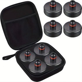 Resim MEALAM 4'lü Jack Pedleri ve Saklama Kutusu ile, for Tesla Model 3/S/X/Y ile Uyumlu Yalıtımlı Araç Kaldırma Puck'ları - Araç Bakımı için Dayanıklı Kaldırma Jack Aksesuarları 