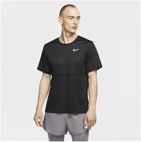 Resim Nike M Nk Df Run Top Ss Erkek Siyah T-shirt - Cj5332-010 