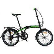 Resim Kron Fold 3.0 20 V Katlanır Bisiklet (Siyah Yeşil Beyaz) 